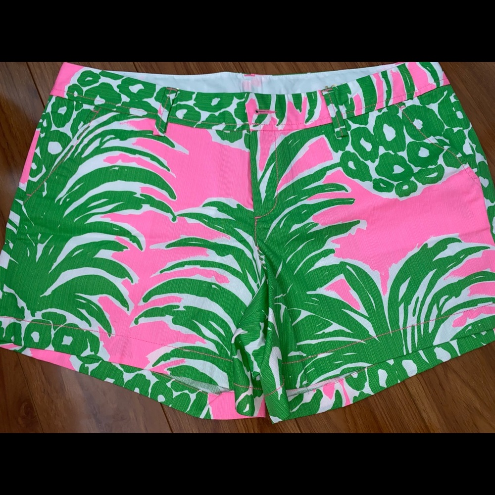 Lilly Pulitzer pink and green pineapple shorts